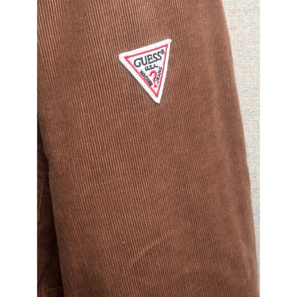 Guess Cord Sherpa Trucker Jacket Utility Brown Button Down Men Size XL - Picture 8 of 16